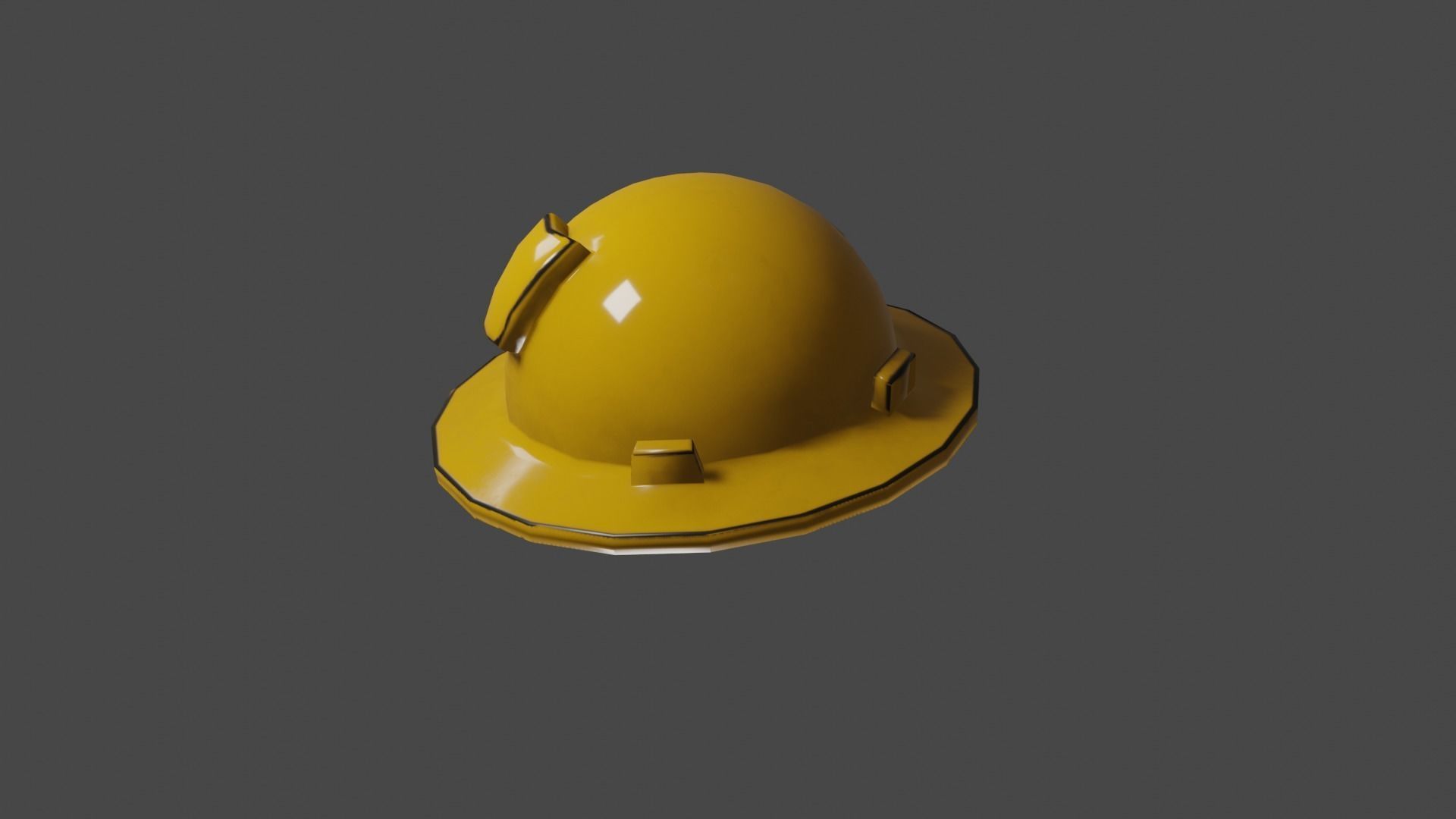 Cap Low Poly 3D model_2