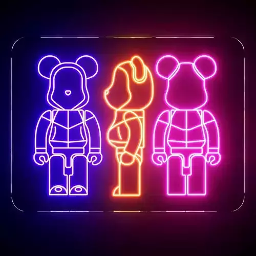 Kaws Bearbricks Neon Signs