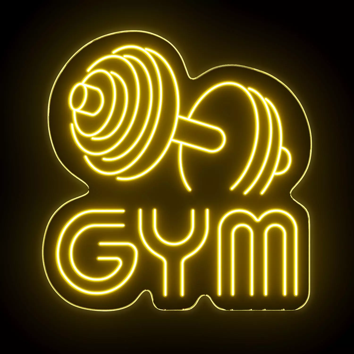 GYM Neon Sign 3D model