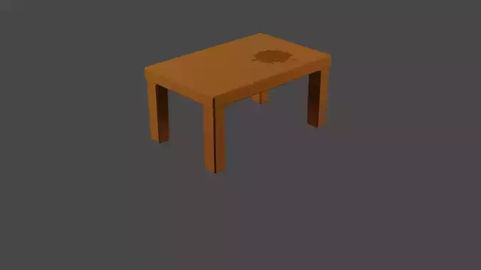 Low Poly 3D Table Model