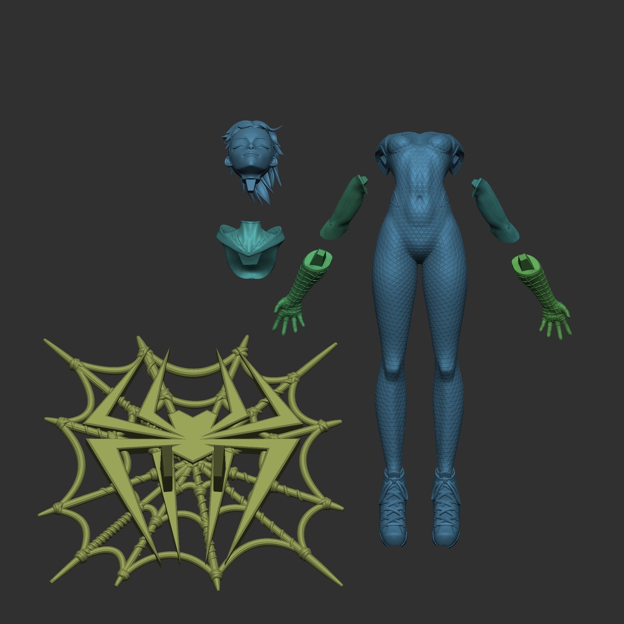Gwen Stacy STL 3D print model_4