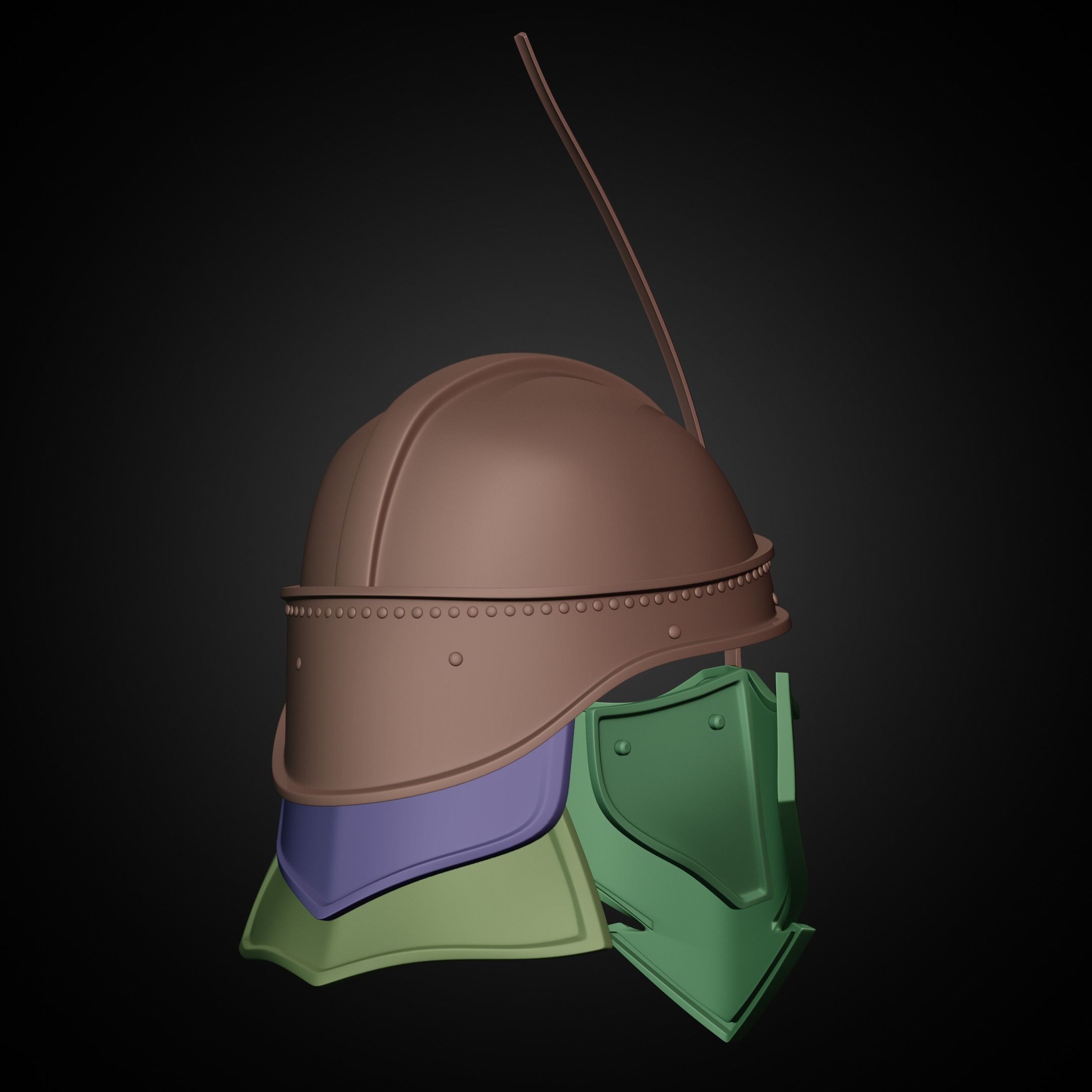 Game of Thrones Unsullied Helmet for Cosplay 3D print model_14