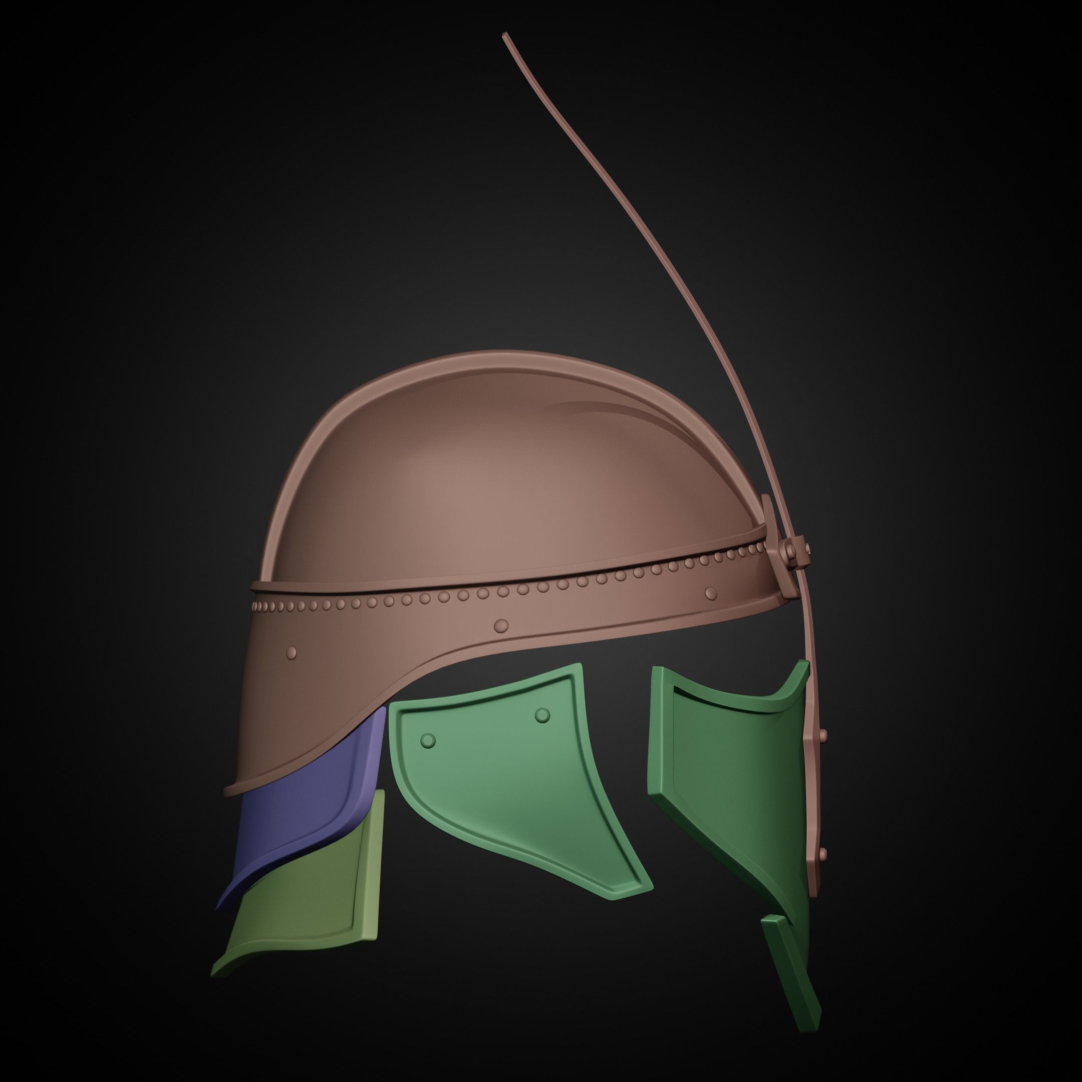 Game of Thrones Unsullied Helmet for Cosplay 3D print model_15