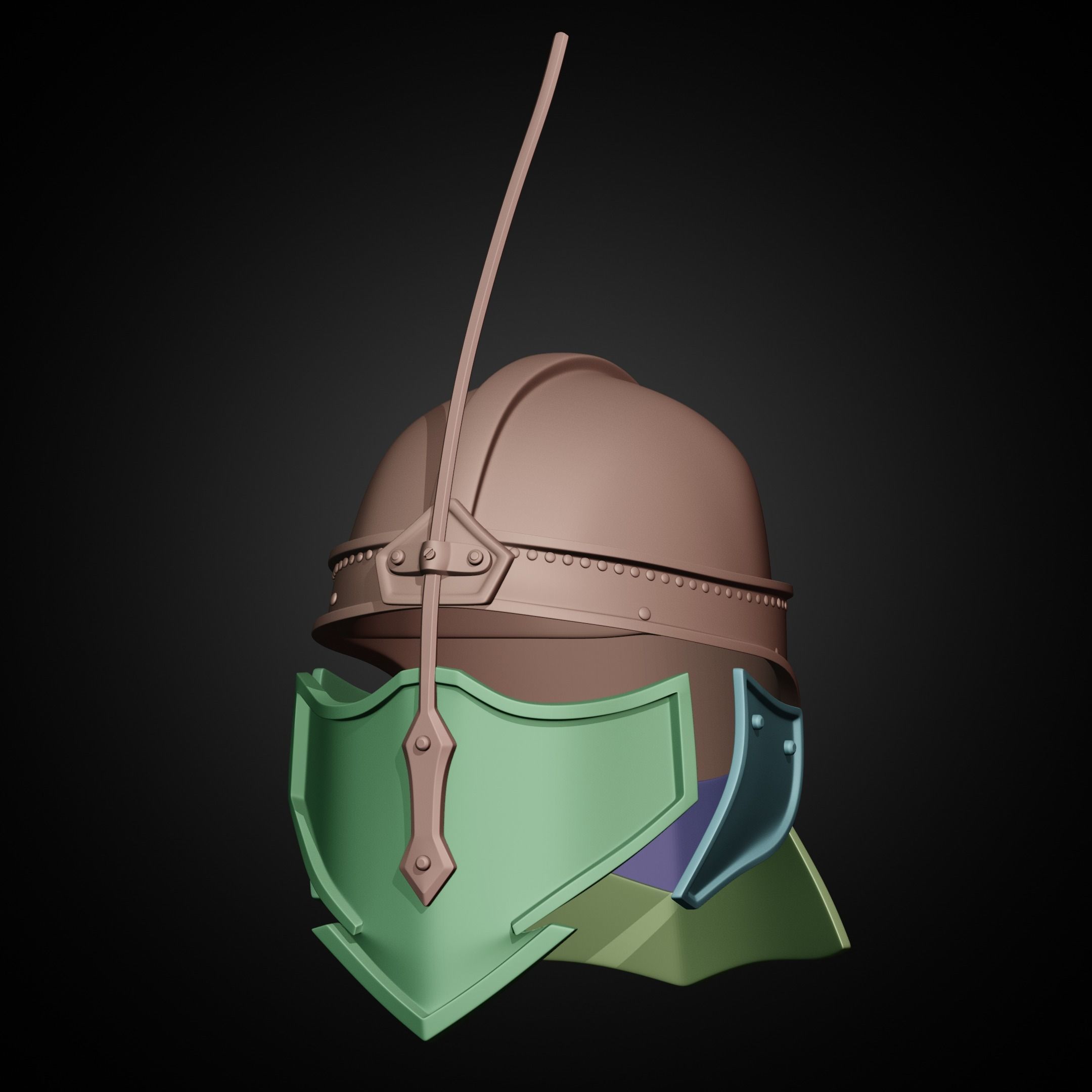 Game of Thrones Unsullied Helmet for Cosplay 3D print model_10