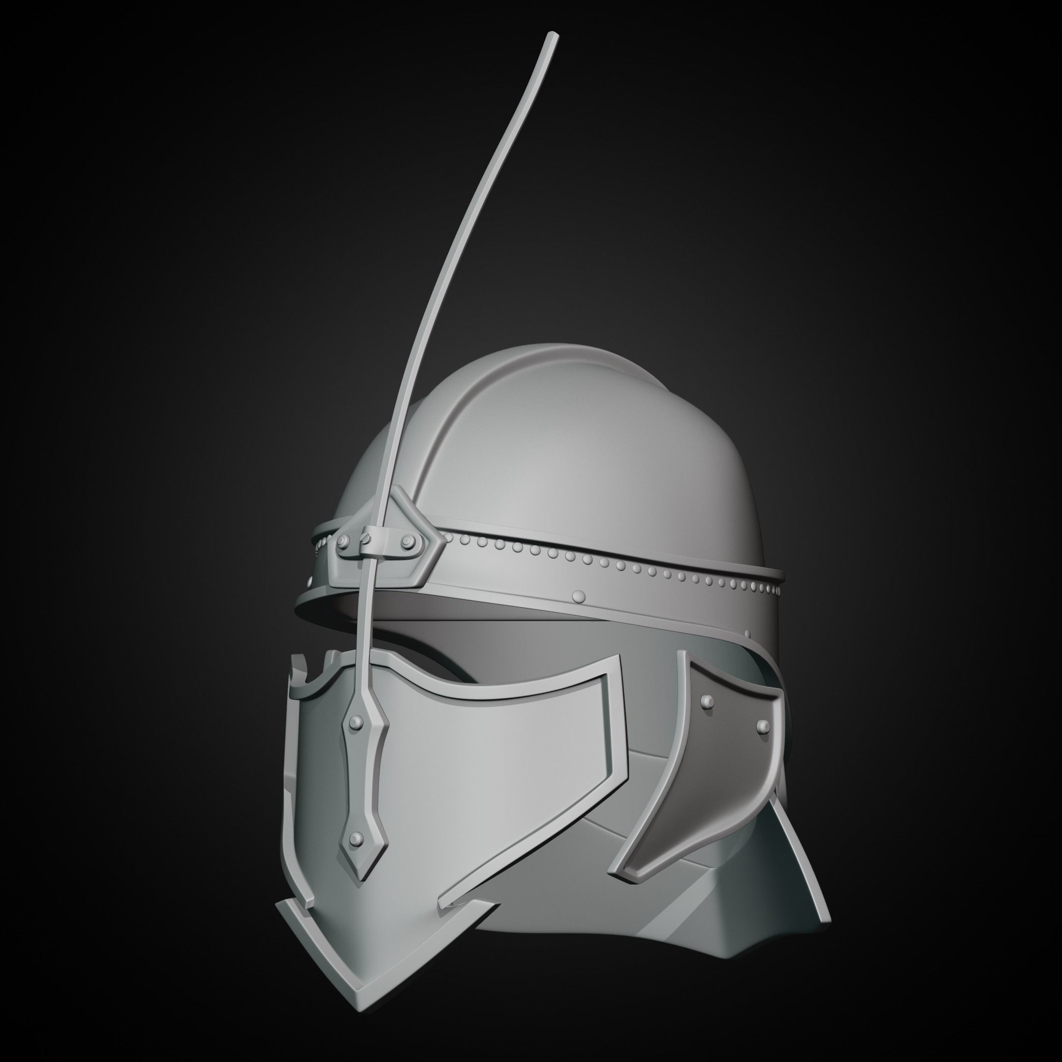 Game of Thrones Unsullied Helmet for Cosplay 3D print model_18