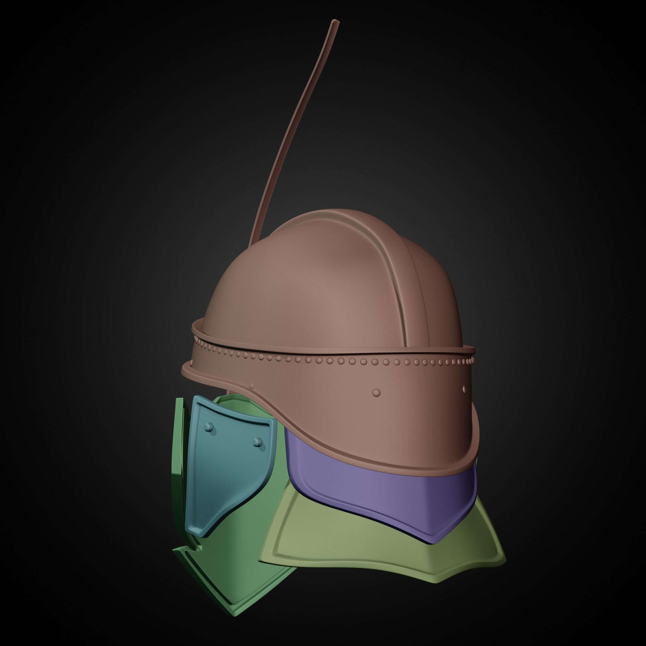 Game of Thrones Unsullied Helmet for Cosplay 3D print model_12