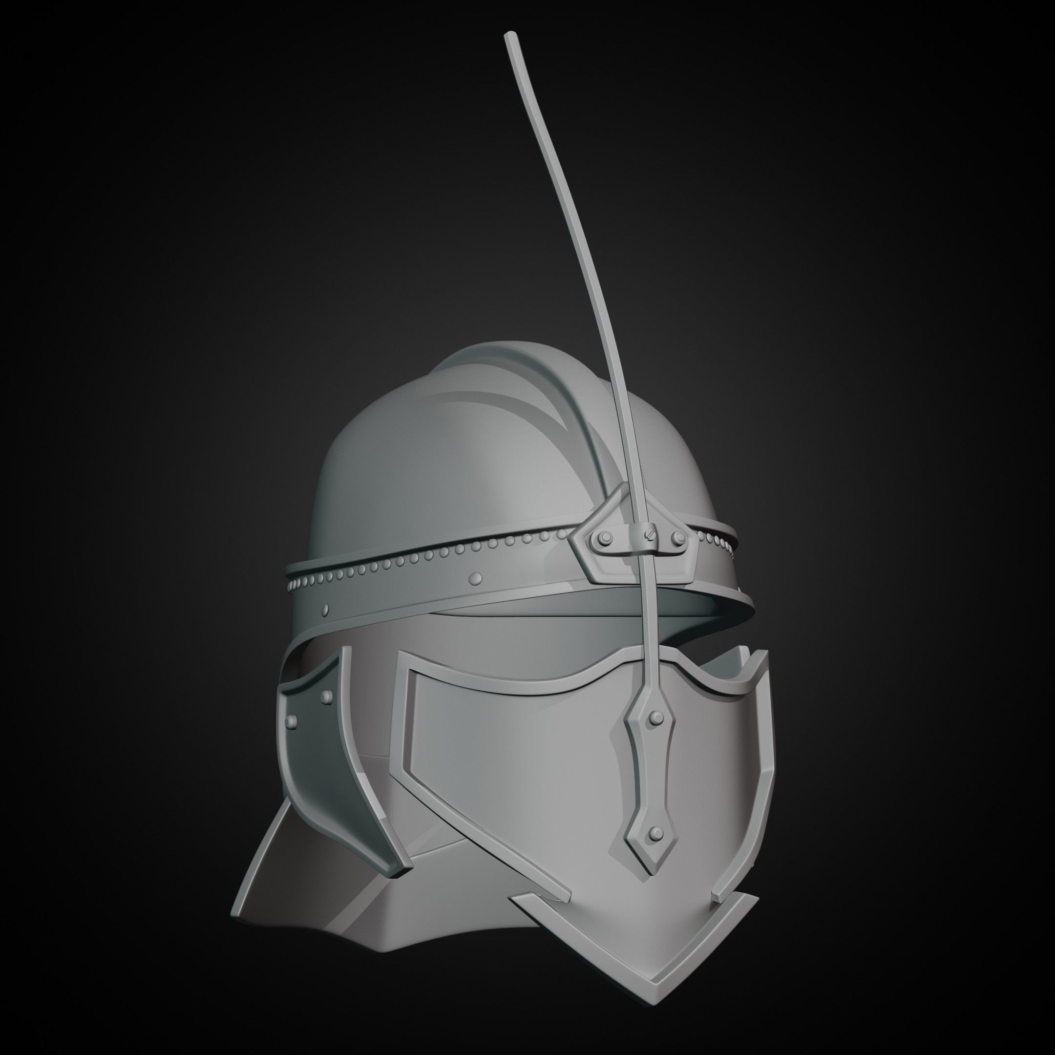 Game of Thrones Unsullied Helmet for Cosplay 3D print model_19