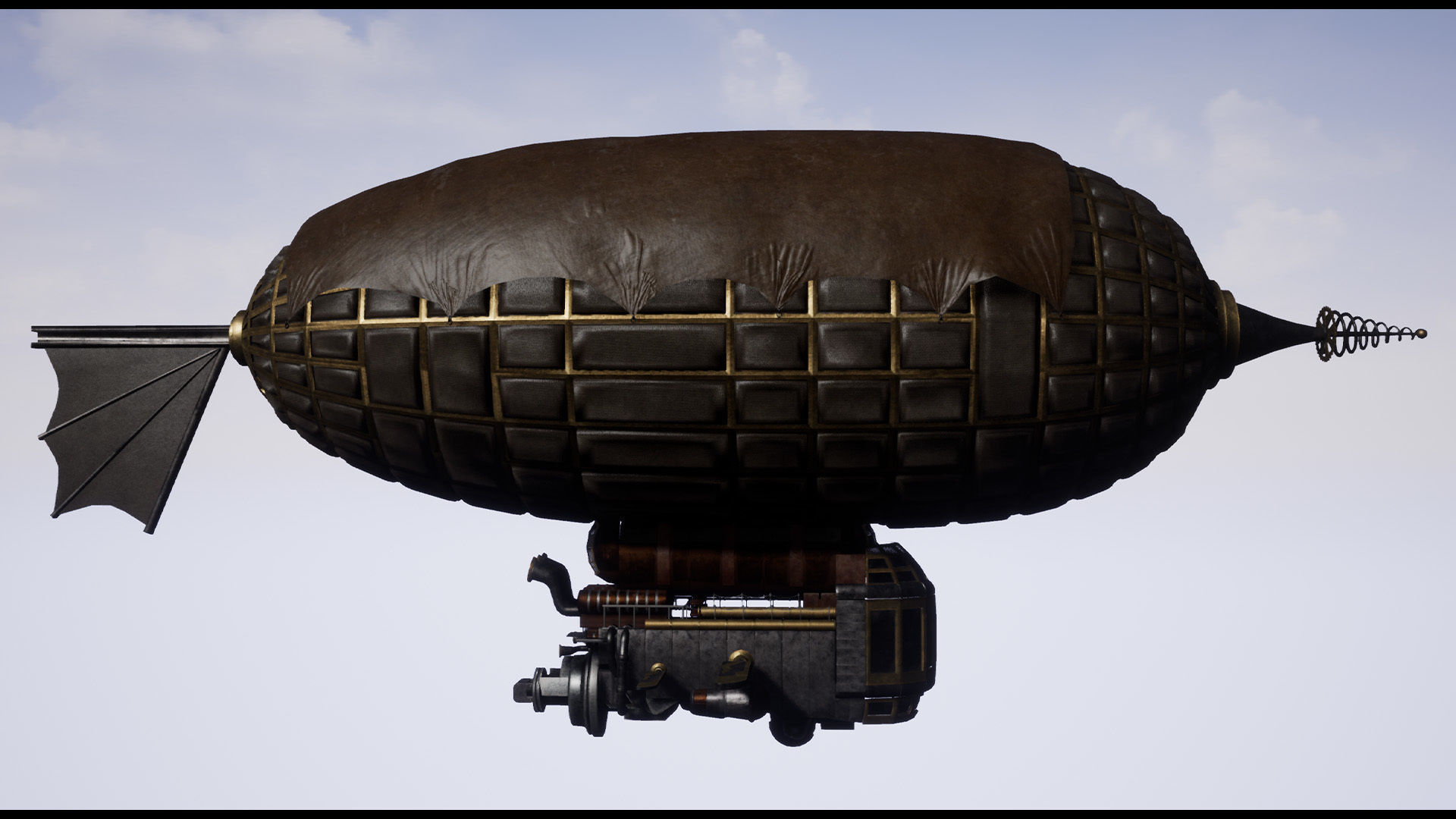 SteamPunk Victorian Vehicles Set of 5 Low-poly 3D model_10