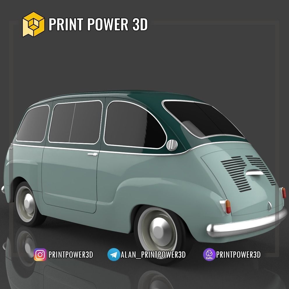 Fiat Multipla 1955-1969 3D print model_1