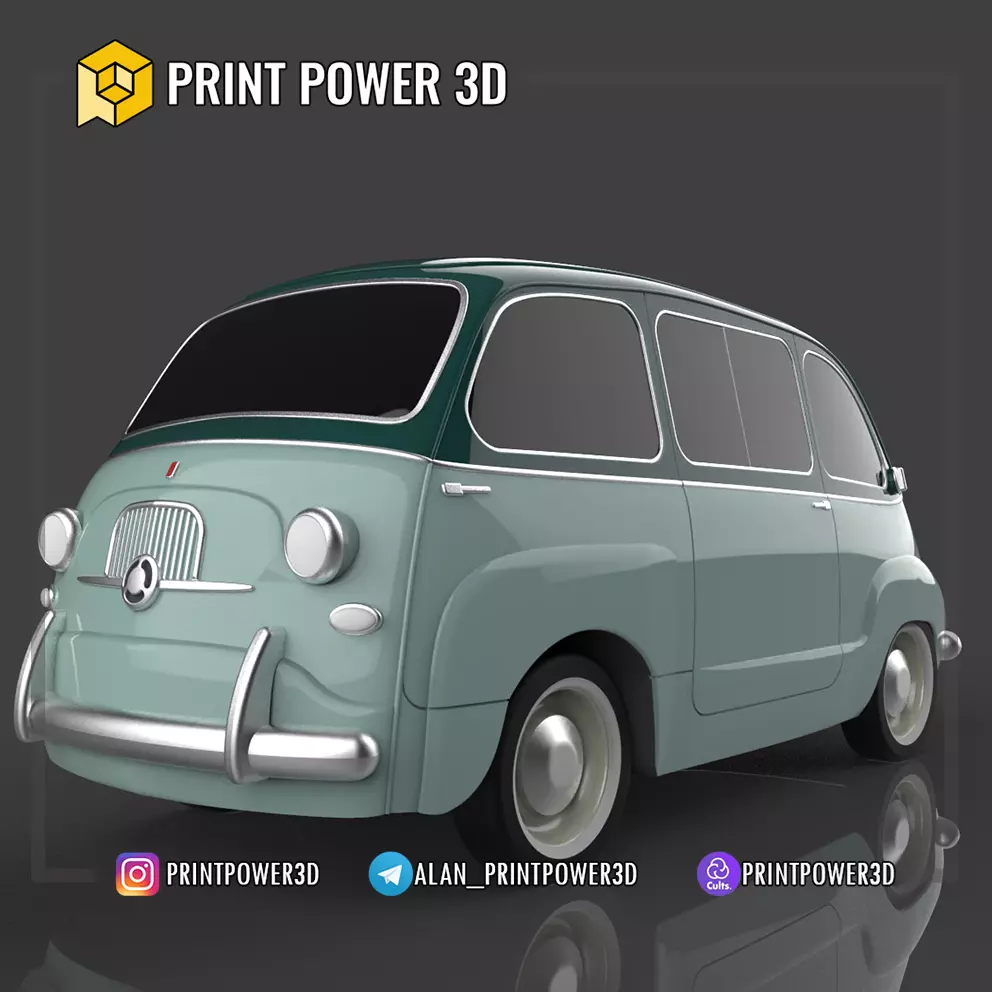 Fiat Multipla 1955-1969 3D print model_0