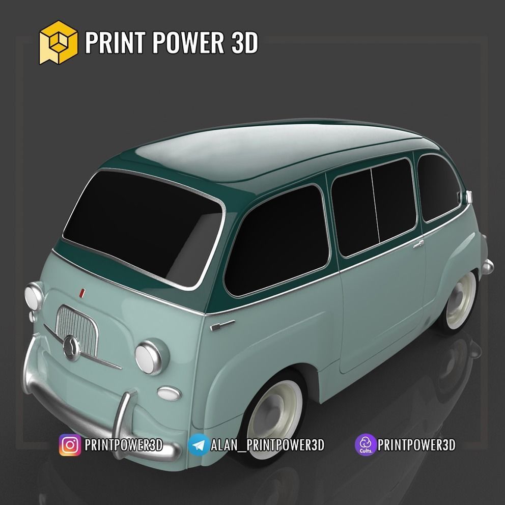 Fiat Multipla 1955-1969 3D print model_2