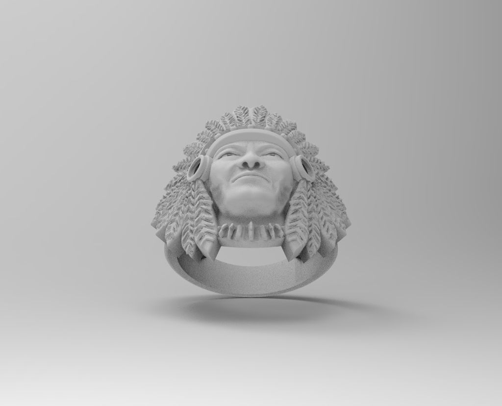 anillo indio  3D print model_5