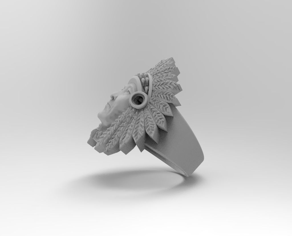anillo indio  3D print model_3