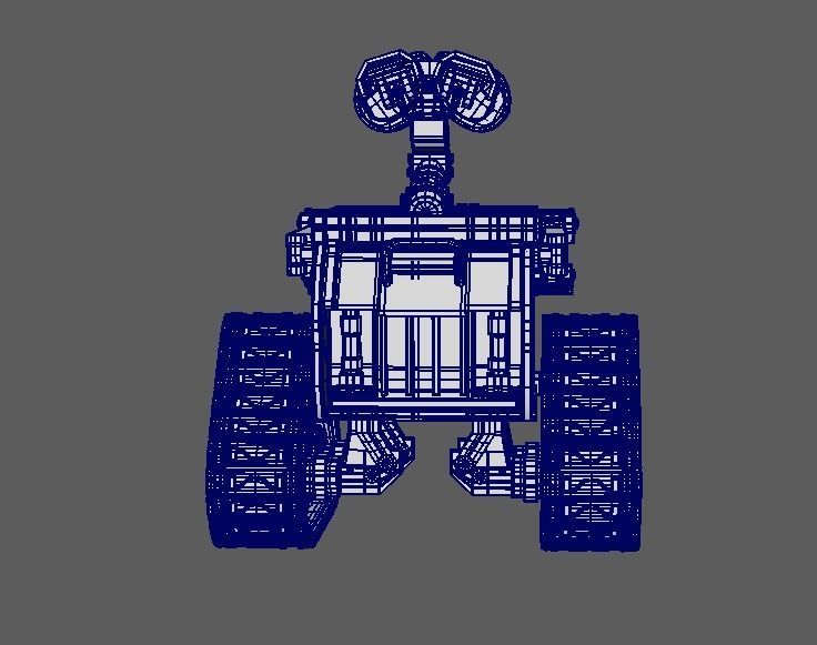 3D Wall-E Robot Model  Low-poly 3D model_10