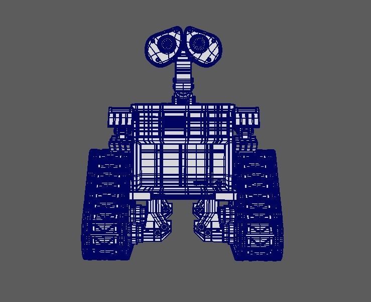 3D Wall-E Robot Model  Low-poly 3D model_13