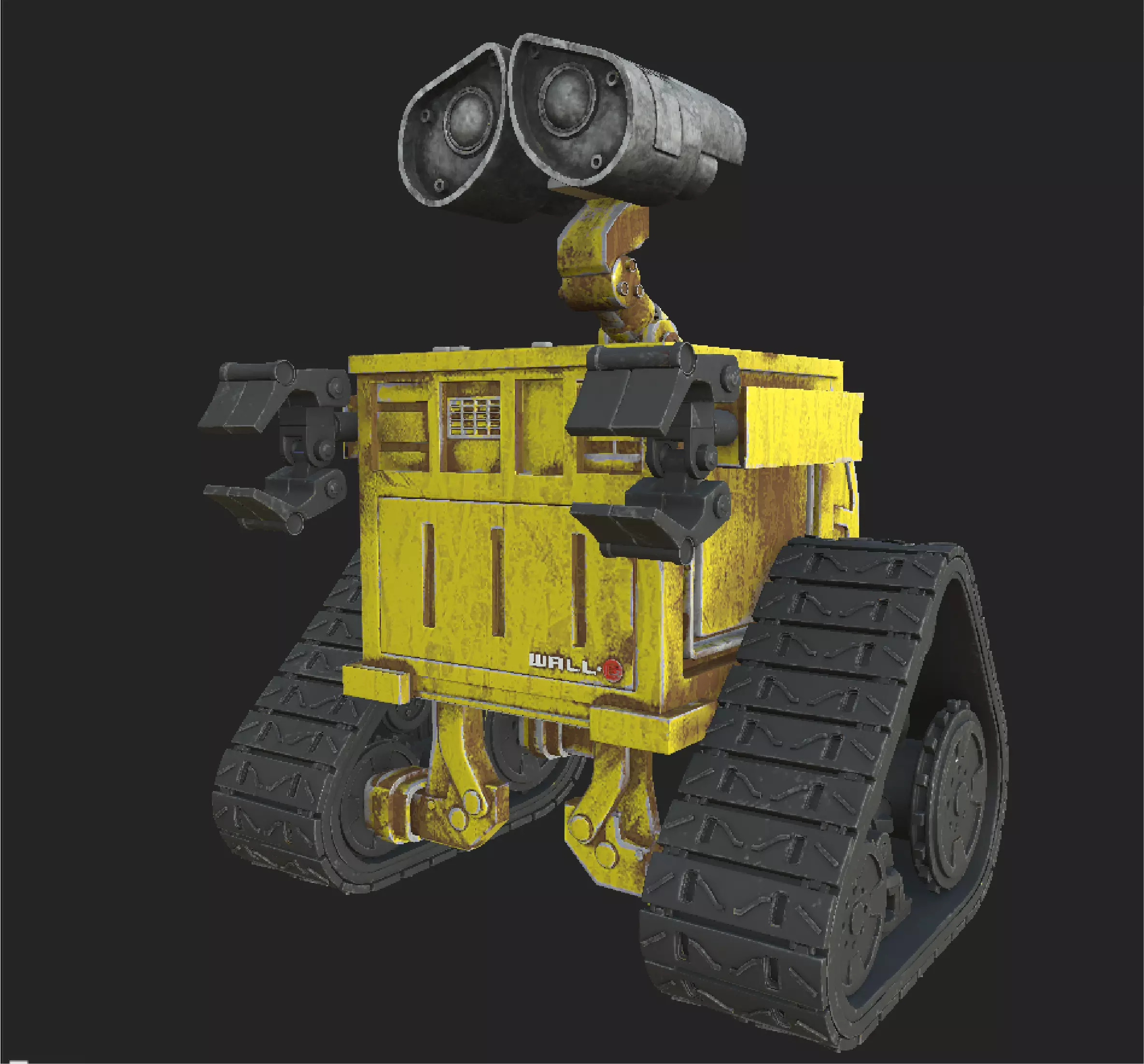 3D Wall-E Robot Model  Low-poly 3D model_0