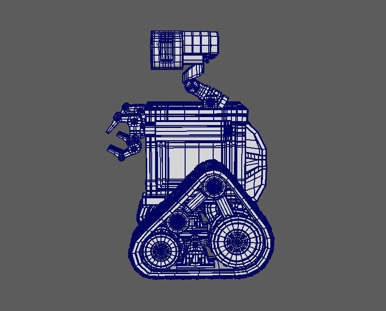 3D Wall-E Robot Model  Low-poly 3D model_8