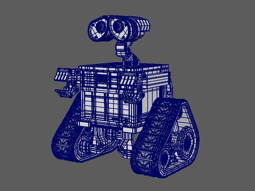 3D Wall-E Robot Model  Low-poly 3D model_7