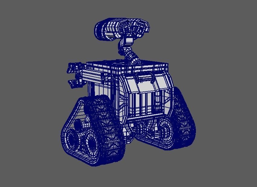 3D Wall-E Robot Model  Low-poly 3D model_9