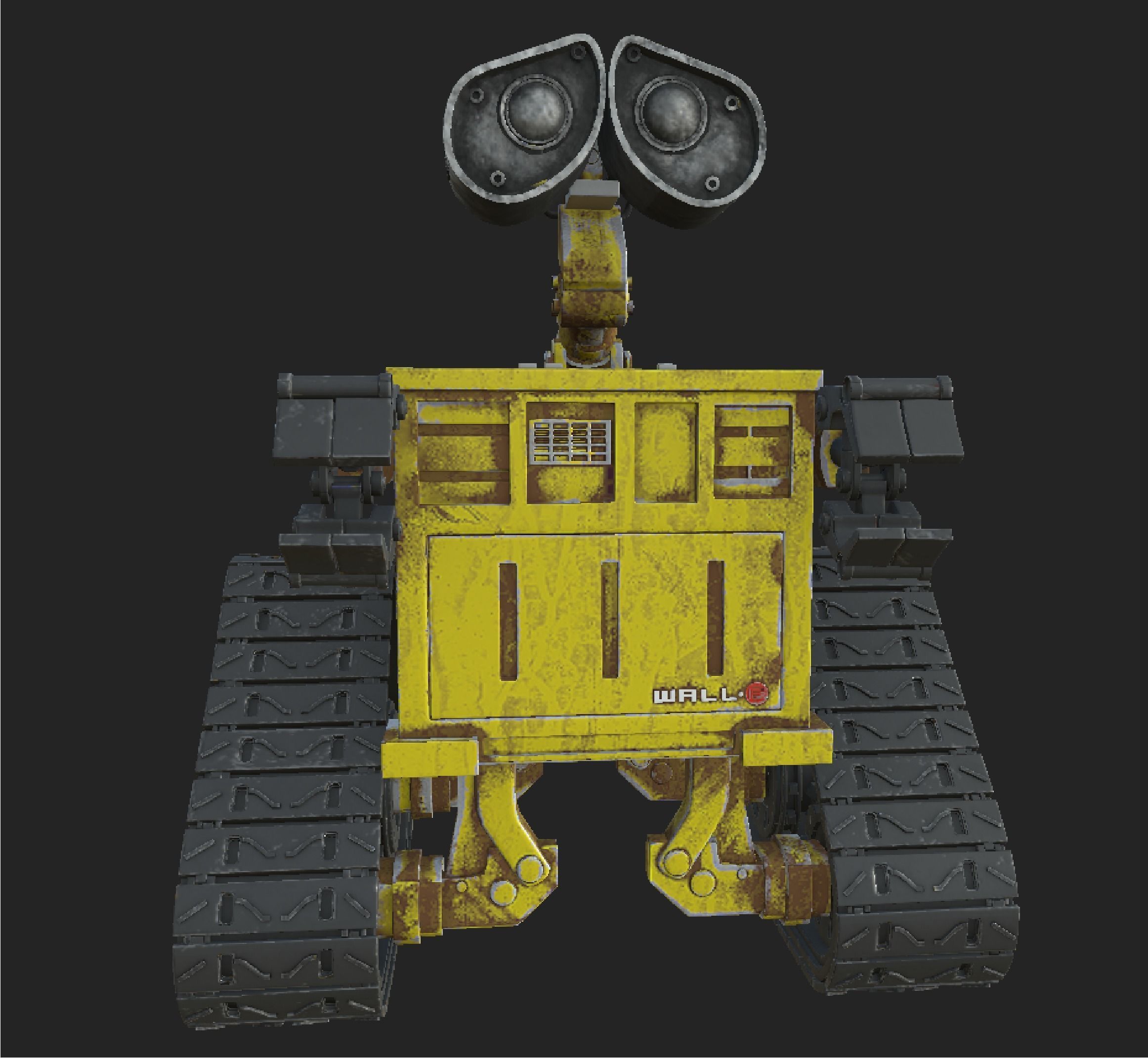 3D Wall-E Robot Model  Low-poly 3D model_1