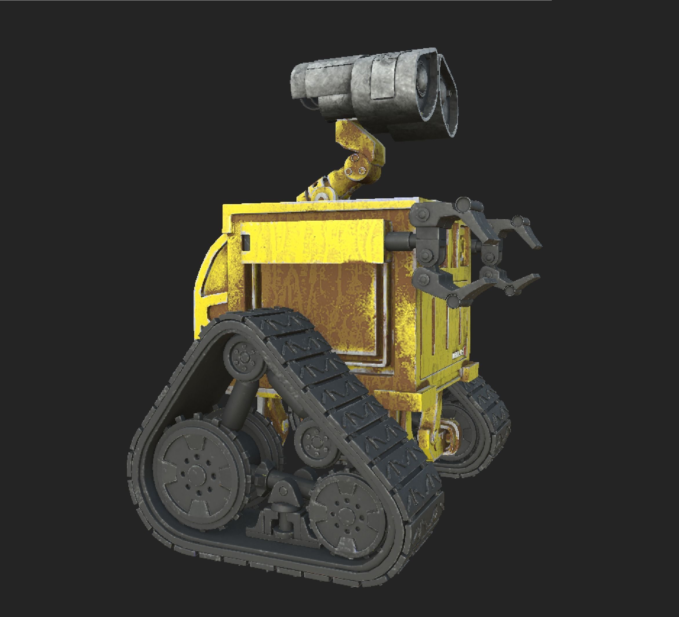 3D Wall-E Robot Model  Low-poly 3D model_2
