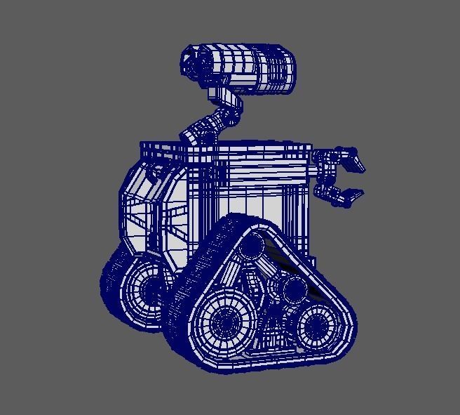 3D Wall-E Robot Model  Low-poly 3D model_11
