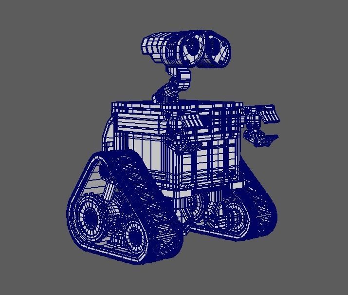 3D Wall-E Robot Model  Low-poly 3D model_12
