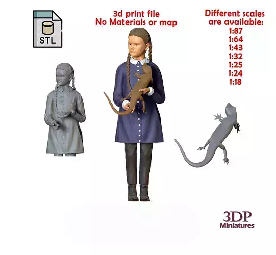 N4 Addams Family Lisa Loring Wednesday 3D print model