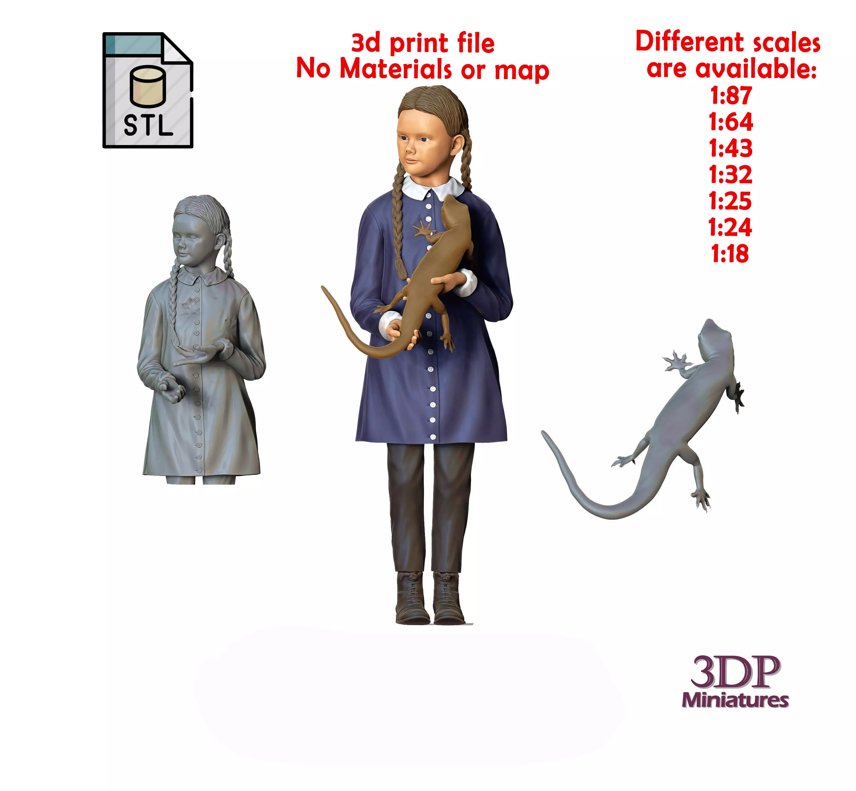 N4 Addams Family Lisa Loring Wednesday 3D print model_0