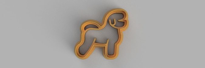 Dog bichon frise COOKIE CUTTER 3D print model