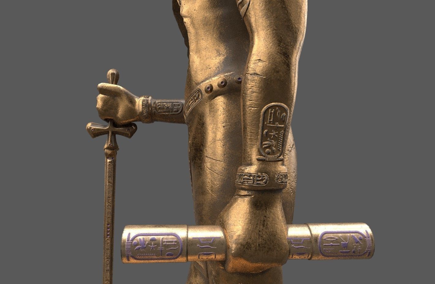 Ancient Egyptian Anubis Statue 3D Model Low-poly 3D model_21