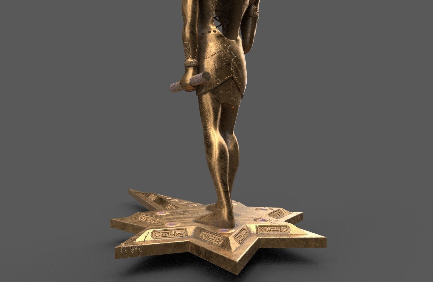 Ancient Egyptian Anubis Statue 3D Model Low-poly 3D model_13