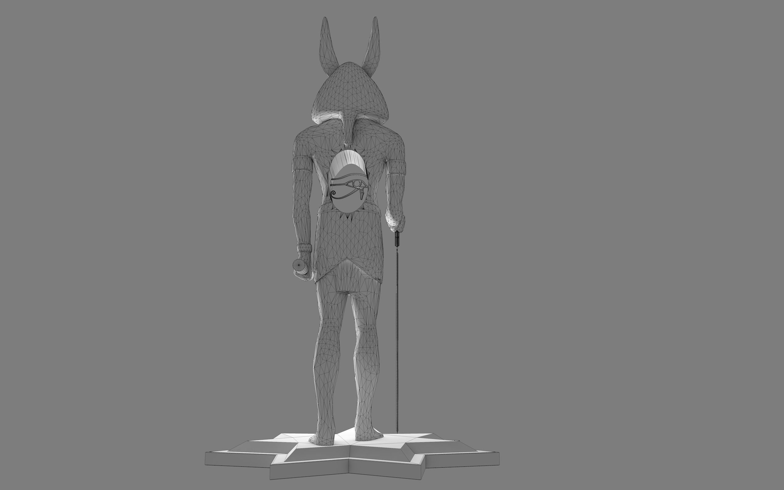 Ancient Egyptian Anubis Statue 3D Model Low-poly 3D model_30