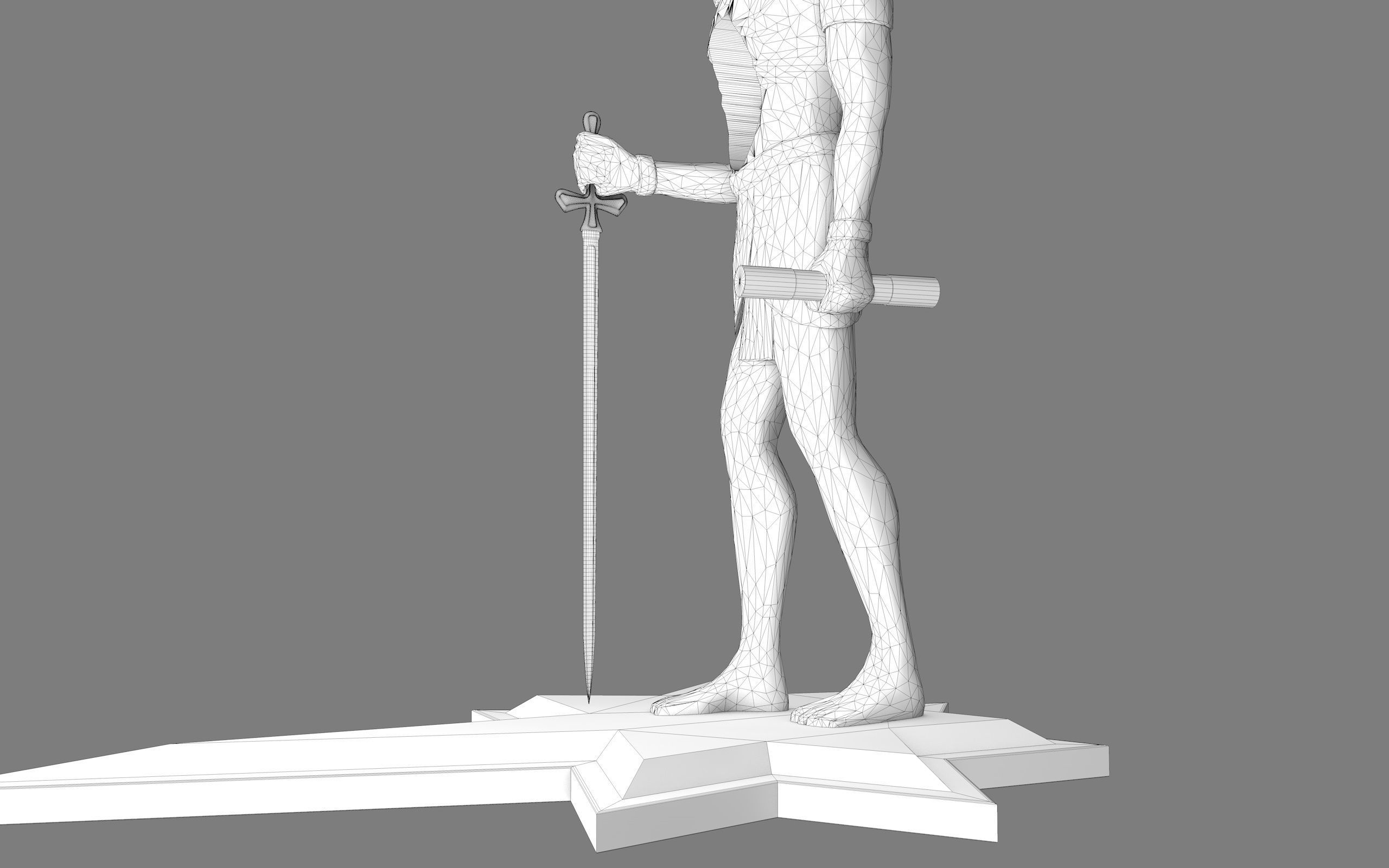 Ancient Egyptian Anubis Statue 3D Model Low-poly 3D model_36