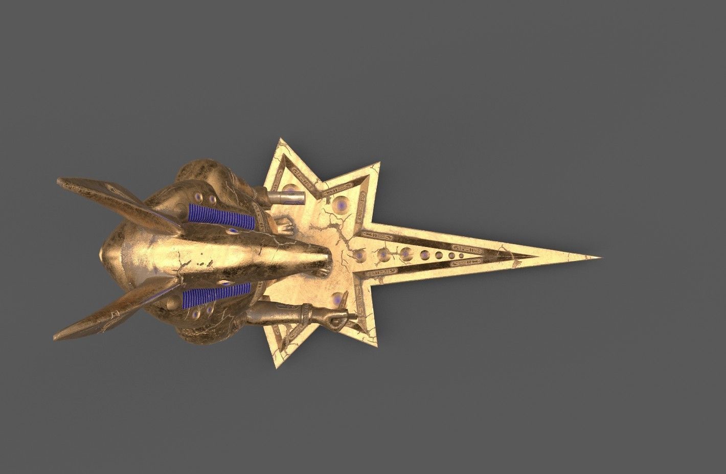 Ancient Egyptian Anubis Statue 3D Model Low-poly 3D model_9