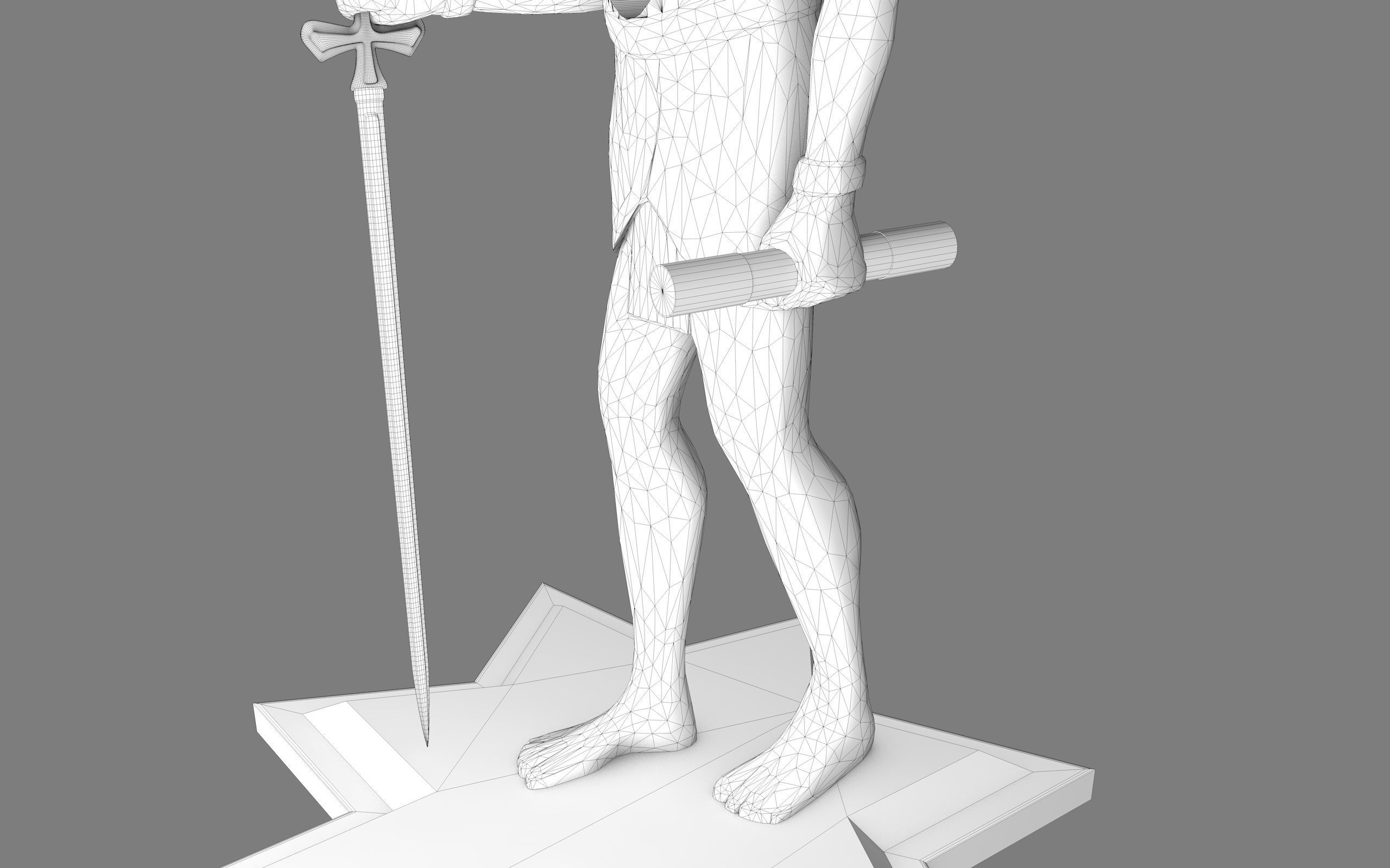 Ancient Egyptian Anubis Statue 3D Model Low-poly 3D model_37