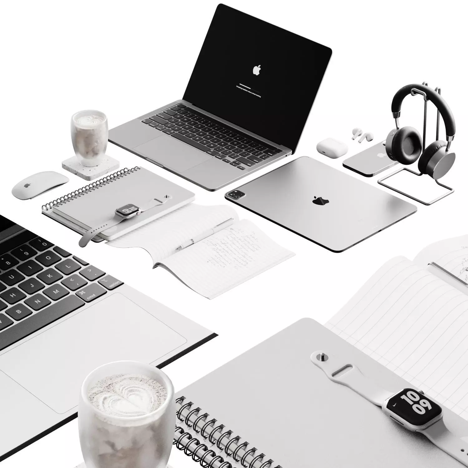 Apple Set 3D model_0