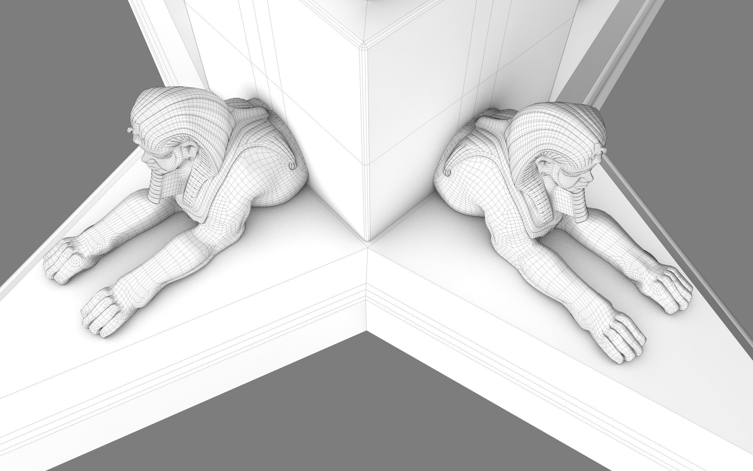  Ancient Egypt Lion Obelisk 3d Model 3D model_38