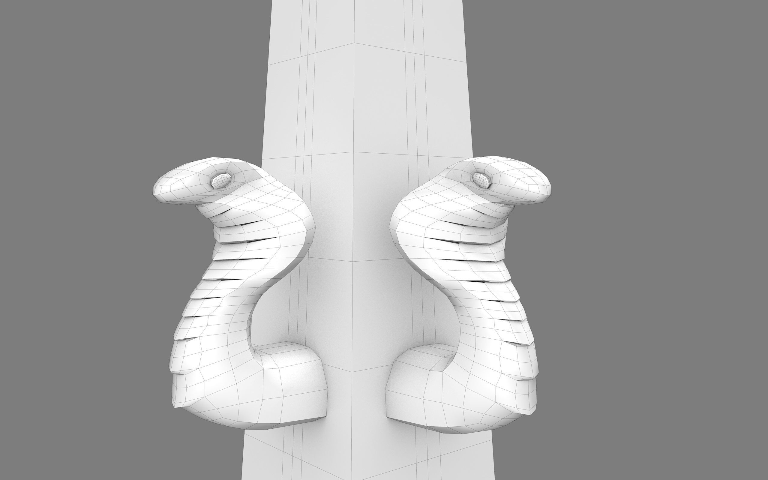  Ancient Egypt Lion Obelisk 3d Model 3D model_43