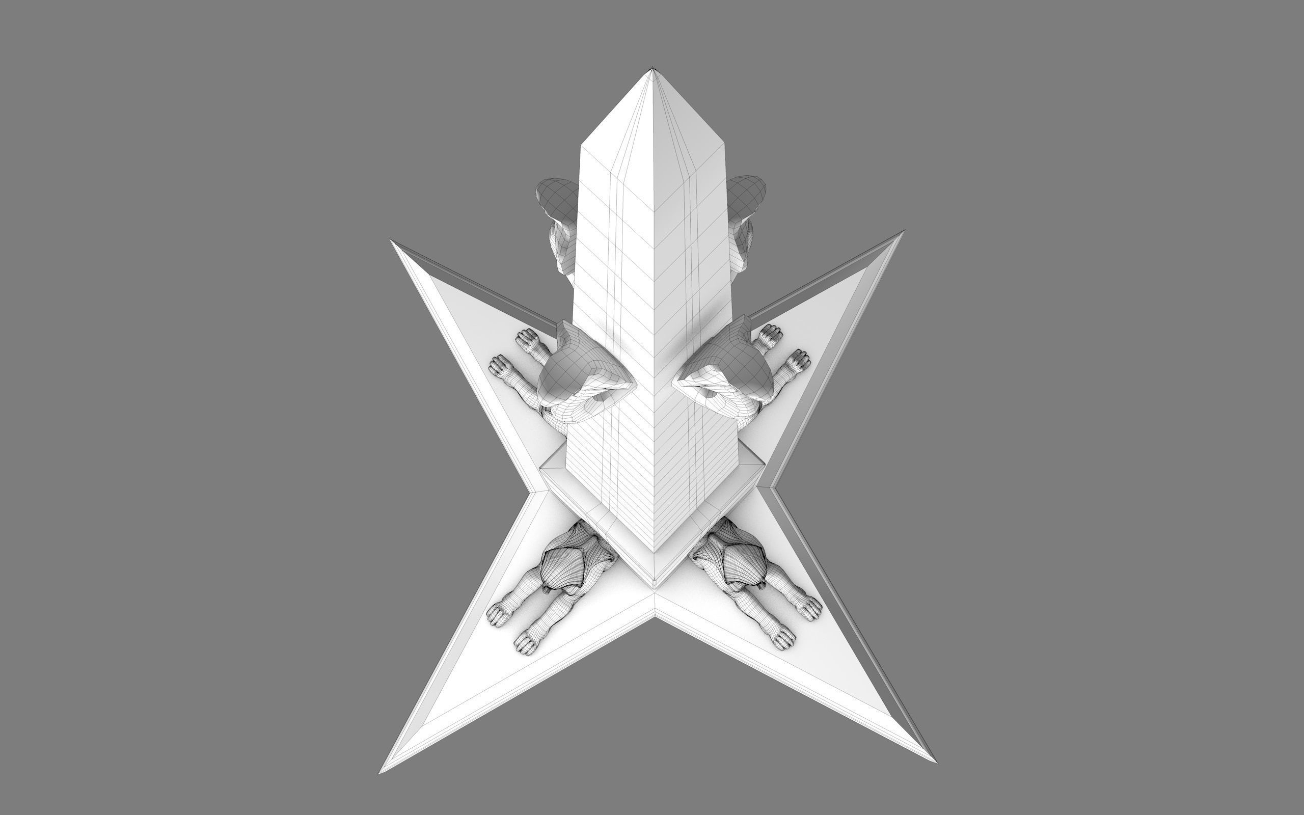  Ancient Egypt Lion Obelisk 3d Model 3D model_39