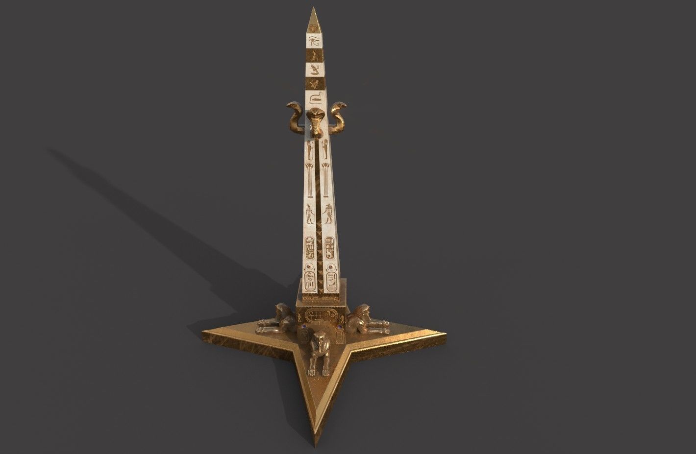  Ancient Egypt Lion Obelisk 3d Model 3D model_25