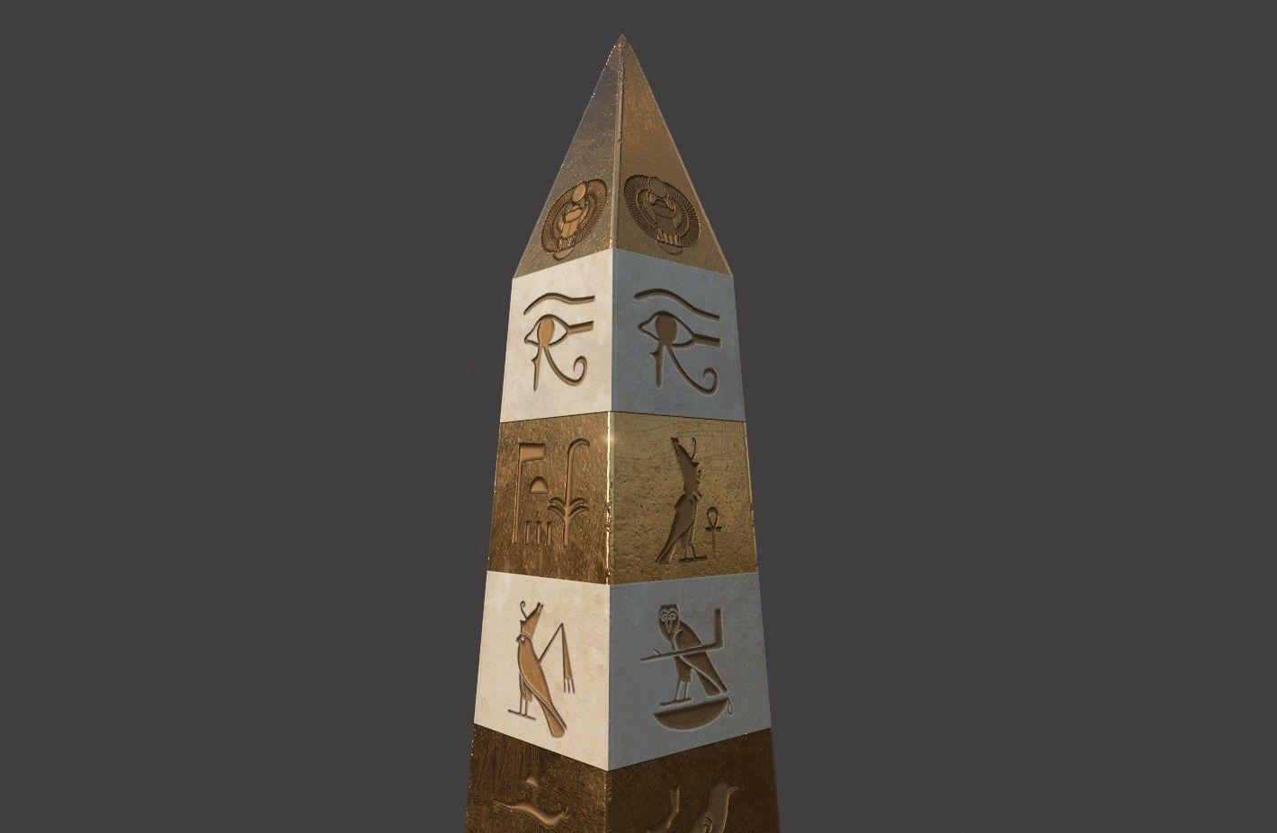  Ancient Egypt Lion Obelisk 3d Model 3D model_18