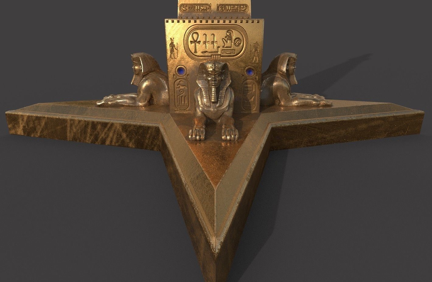 Ancient Egypt Lion Obelisk 3d Model 3D model_6
