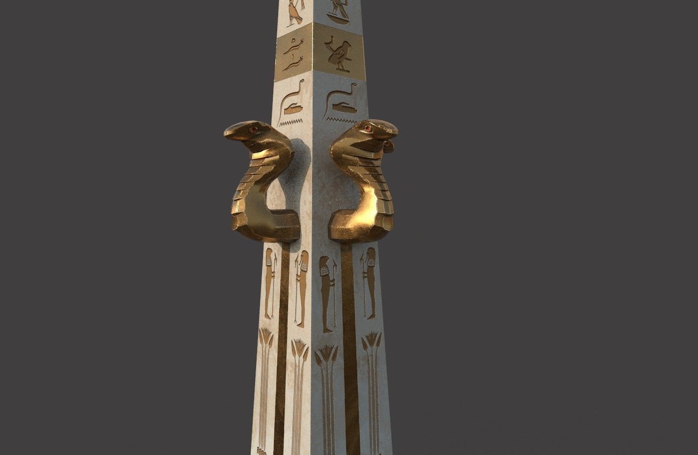  Ancient Egypt Lion Obelisk 3d Model 3D model_14