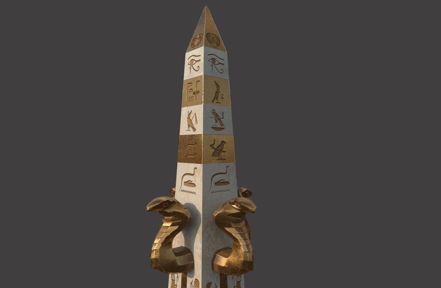  Ancient Egypt Lion Obelisk 3d Model 3D model_15