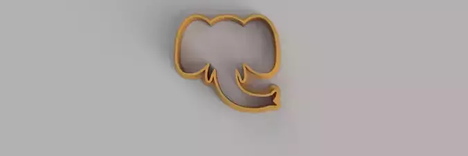 elephant COOKIE CUTTER 3D print model