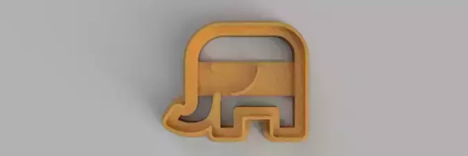 elephant COOKIE CUTTER 3D print model