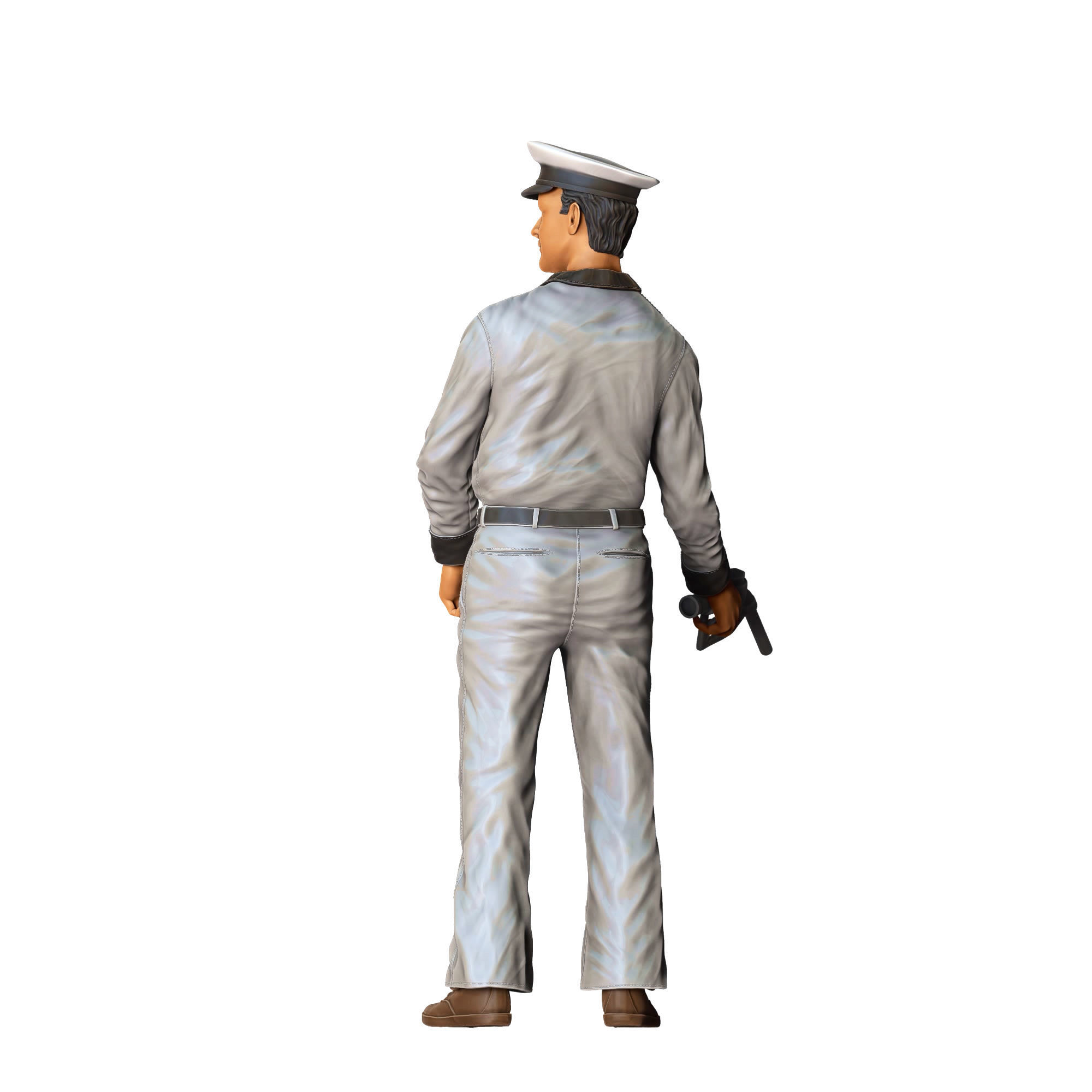 Gas Station Worker 1950s with old Gas Pump 3D print model_17