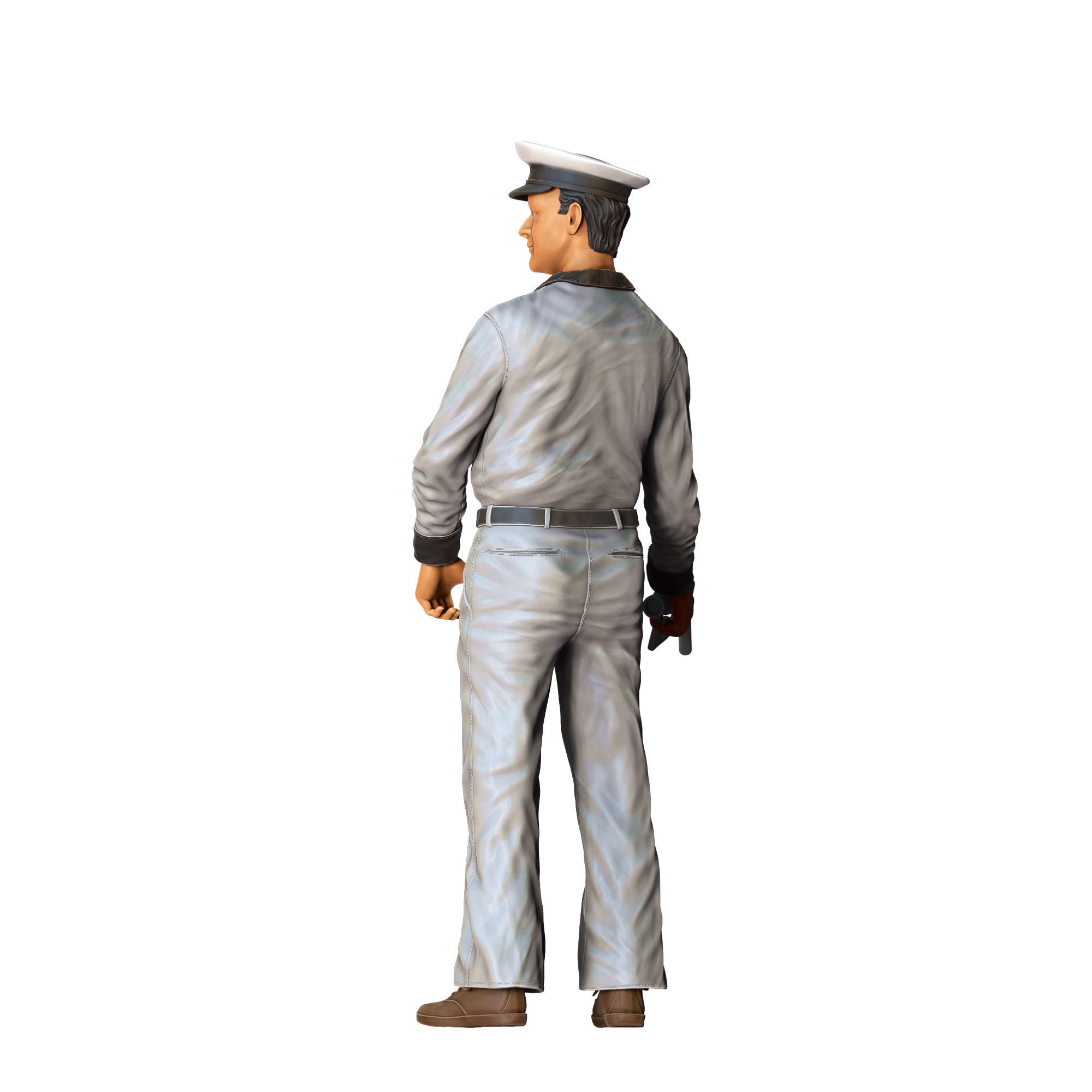 Gas Station Worker 1950s with old Gas Pump 3D print model_18