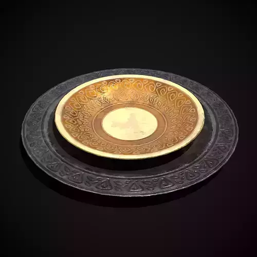 Medieval Fancy Plates Low-poly 3D model